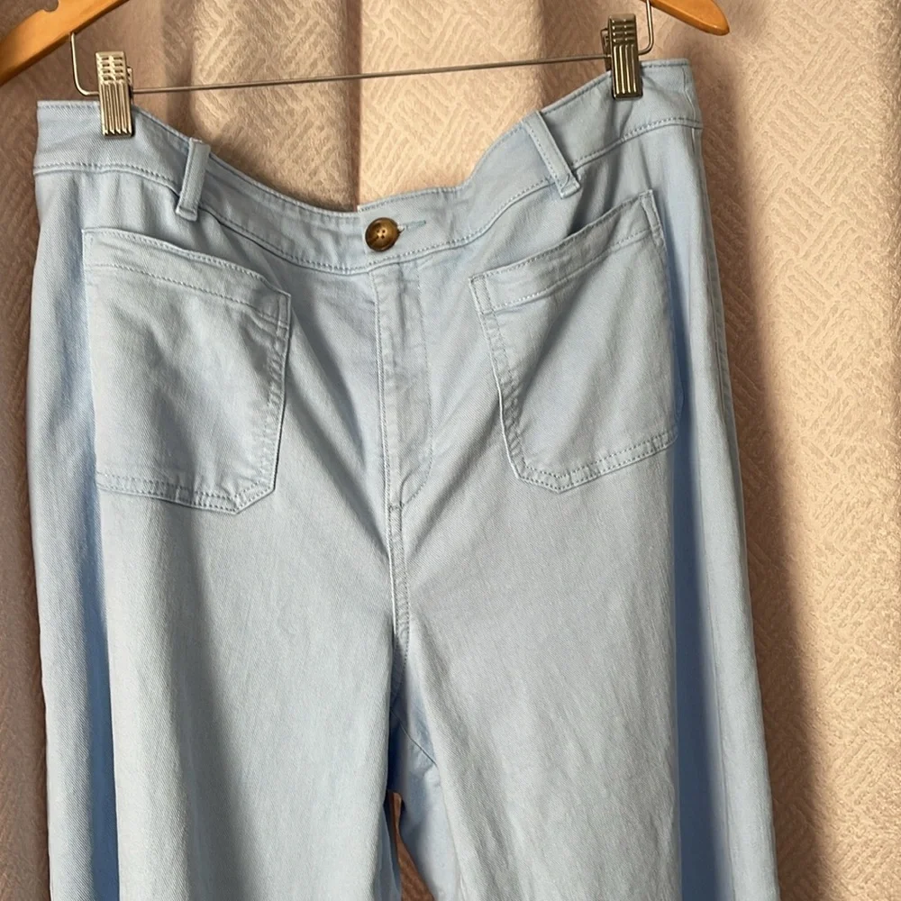 TALL Palmer wide leg pant in twill - Picture 3 of 5